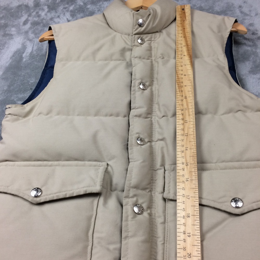 Pioneer Sportswear Down Vest Mens Small Puffer Beige Hiking Outdoors Vtg Canada - Picture 8 of 16